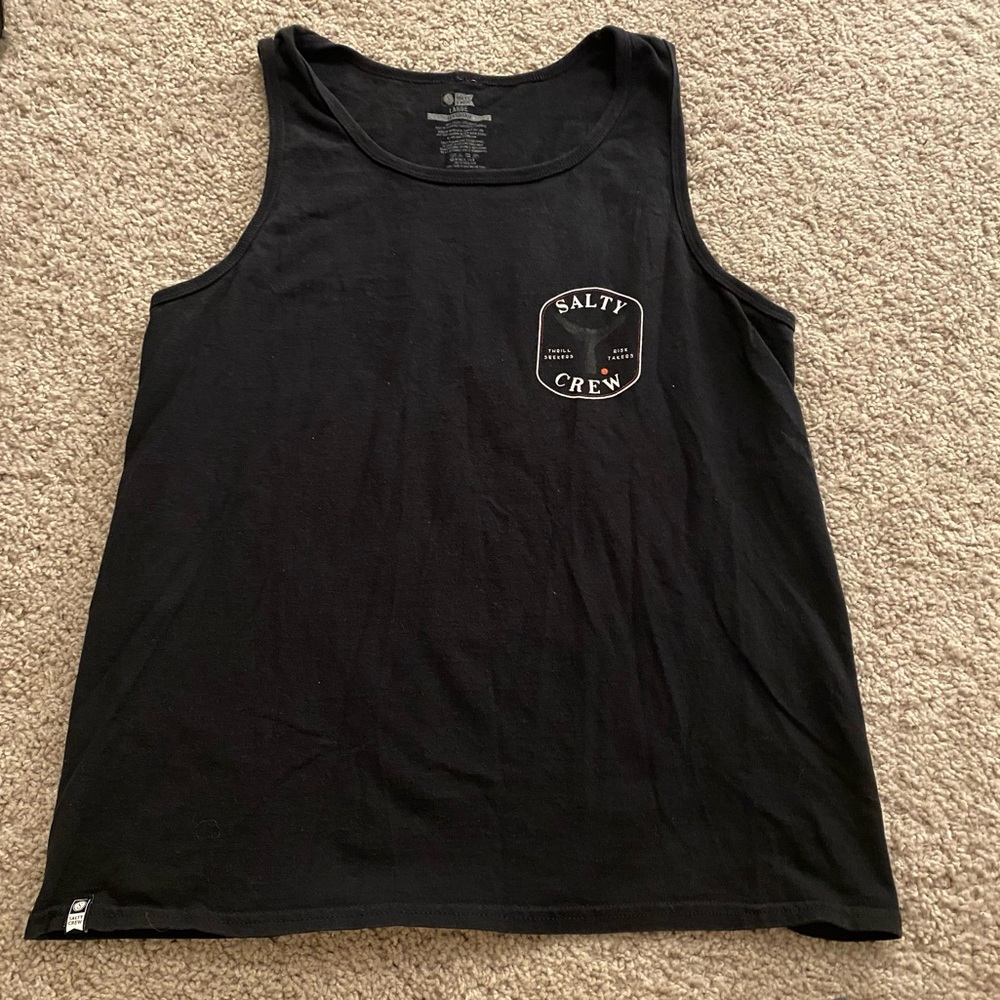 Salty Crew Black Logo Tank Size L Black